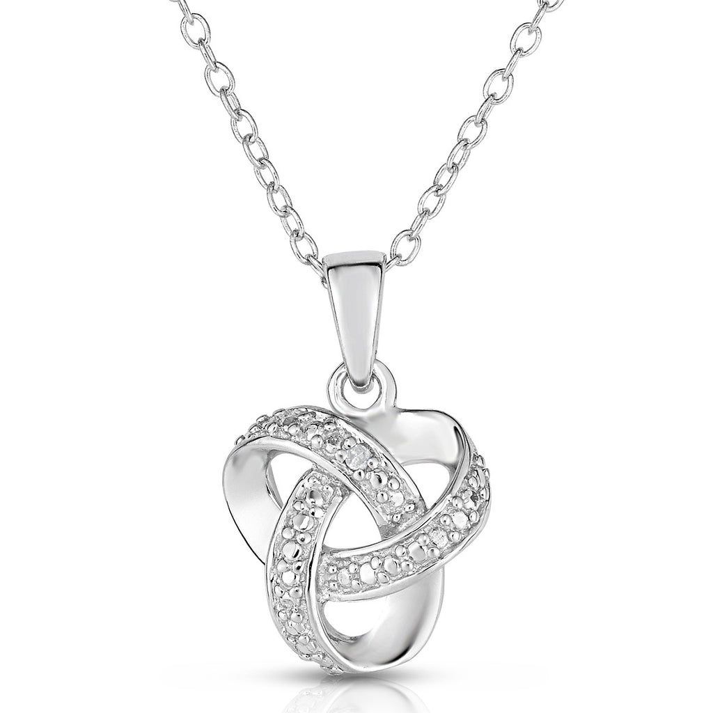 Rakva Love Knot Necklace - A Gift for Mother's Day Silver Zircon Silver  Pendant Set Price in India - Buy Rakva Love Knot Necklace - A Gift for  Mother's Day Silver Zircon