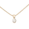 Classic Diamond Solitaire Necklace in 14k Yellow Gold