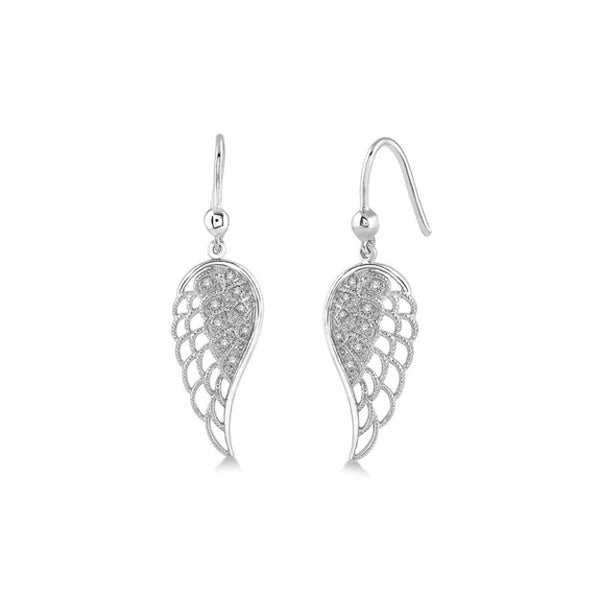 Diamond Angel Wing Earrings