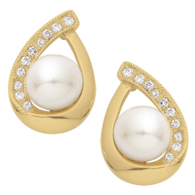 Diamond & Pearl Earrings Forever Today by Jilco