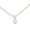 Classic Diamond Solitaire Necklace in 14k White Gold