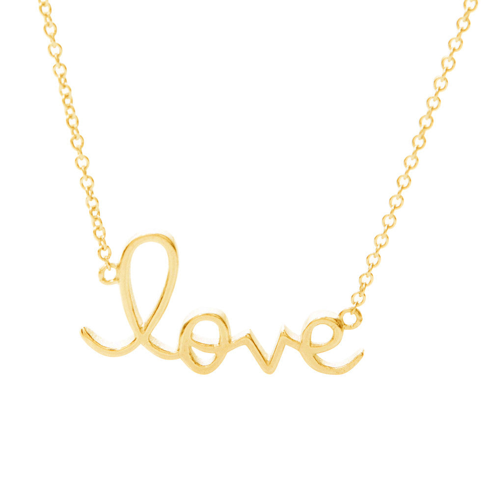 gold love necklace