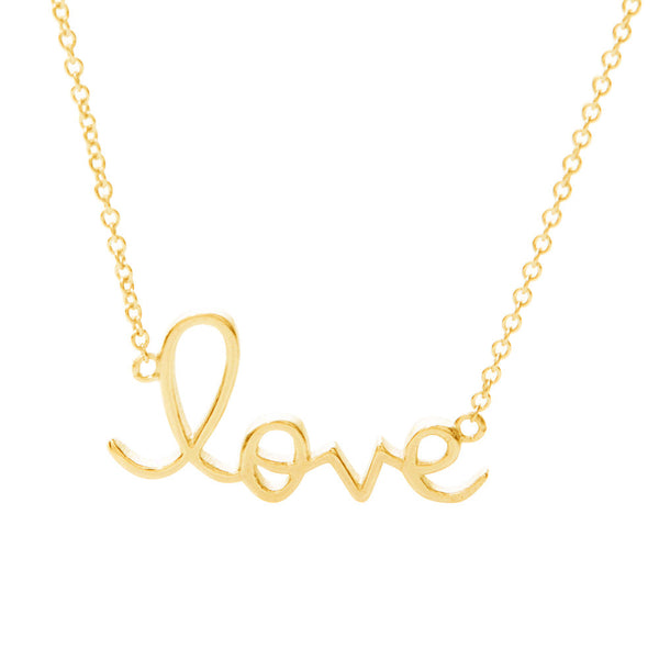 gold love necklace