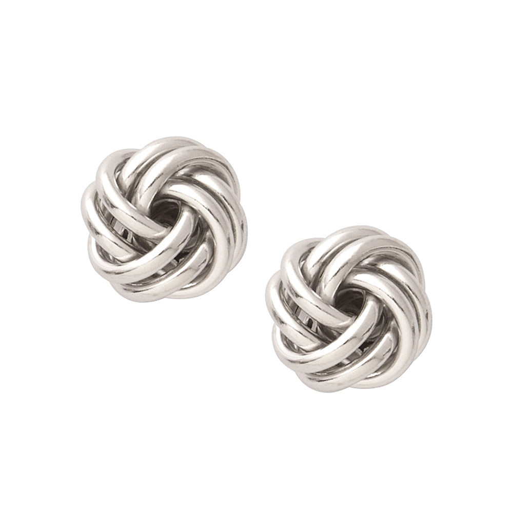 Silver Love Knot Earrings
