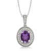 Amethyst & Diamond Necklace