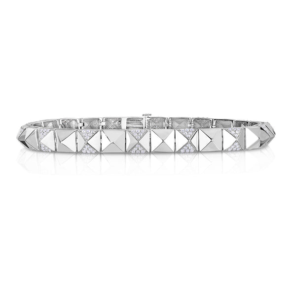 Spectacular Silver Geometric Bracelet