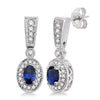 Diamond & Oval Emerald Earrings