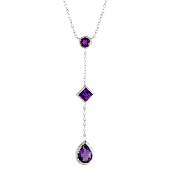 Lariat Gemstone Necklace