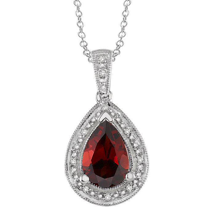 Garnet & Diamond pendant Garnet & Diamond pendant