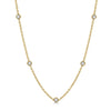 photo of necklace, eleven round brilliant diamonds — 1.00twt 14k yellow gold. 18