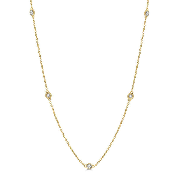 Round Brilliant Diamond Necklace - .5twt