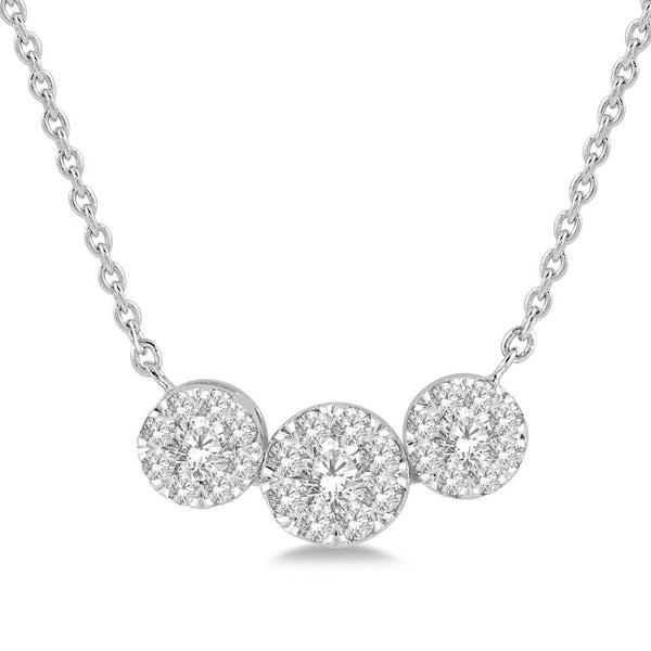 Diamond Cluster Necklace - .35twt