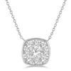 photo of diamond necklace, .50twt round brilliant cut diamonds set in a mosaic pattern set in 14K white gold