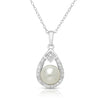 Freshwater Pearl & Diamond Necklace