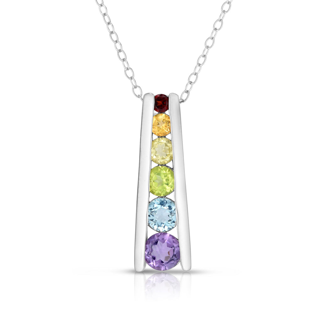 Multi-color Gemstone Necklace – Forever Today by Jilco