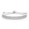 sterling silver popcorn design bolo bracelet