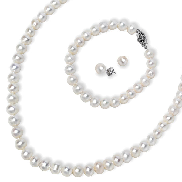 photo of white pearl set, includes earrings, 7